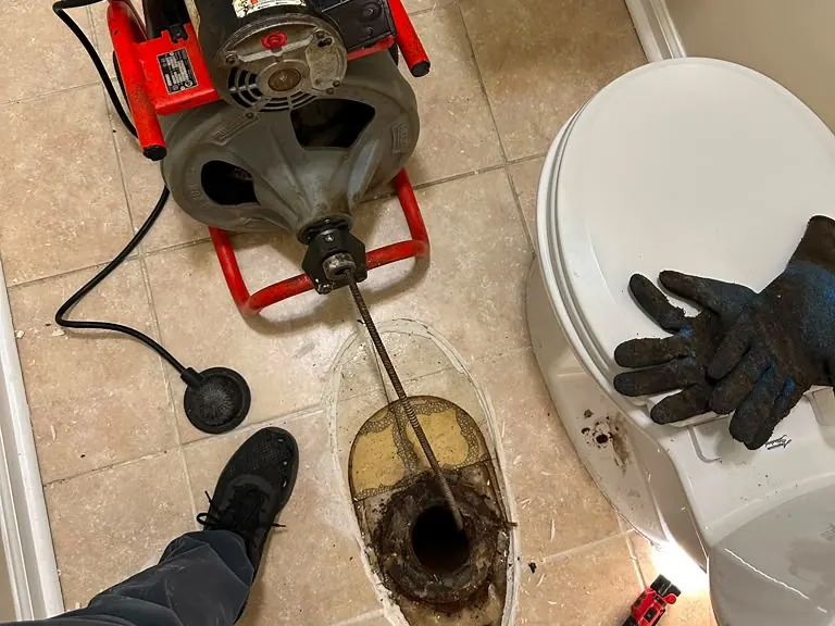 Commercial kitchen sink drain line cleared with a professional drain cleaning machine — drain cleaning in Dennis Township, NJ